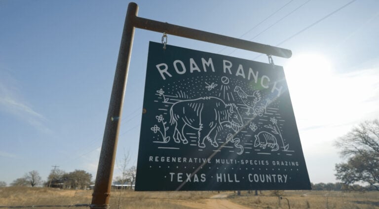 Signage of Roam Ranch edited in Atlanta by Moonshine Post